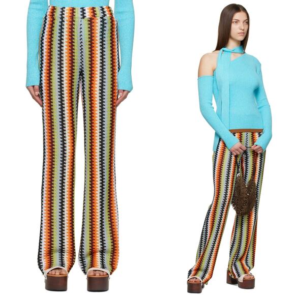 ANDERSSON BELL Marta Crocheted Knit Lounge Pants in Multicolor Size IT36/XXS - Picture 1 of 15